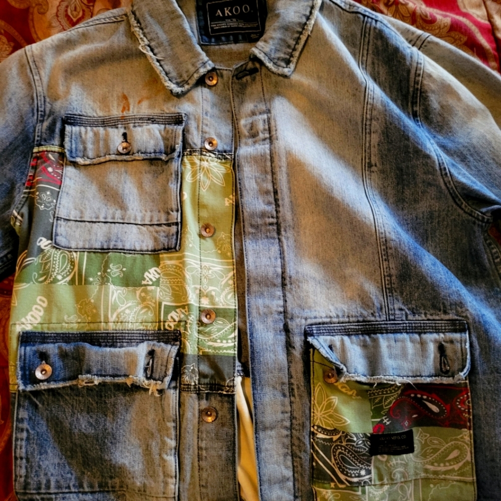 Mens akoo jean jacket